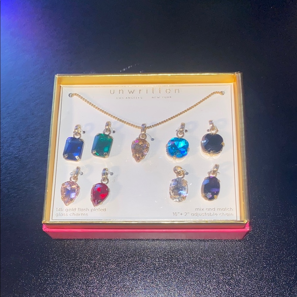 (ITEM SOLD IN BULK OF 3) Unwritten Gold and Green Necklace with Elegant Design